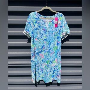 Lilly Pulitzer Blue and Pink Floral Dress